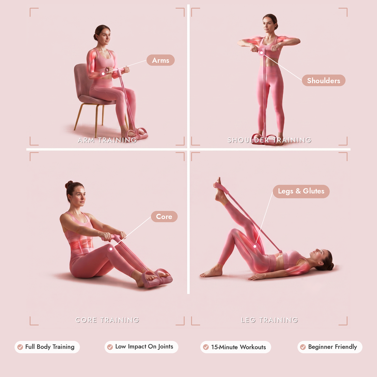 KovaFit 3-in-1 Pedal Resistance Band | Portable Full-Body Workout